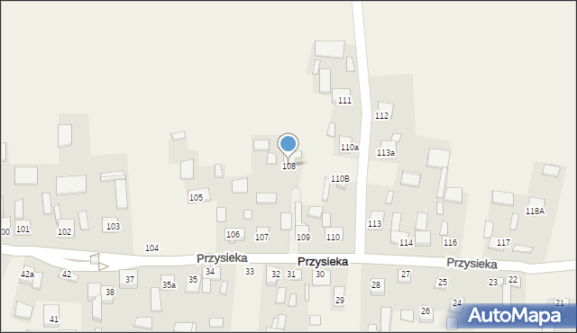 Przysieka, Przysieka, 108, mapa Przysieka