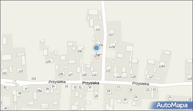 Przysieka, Przysieka, 110B, mapa Przysieka