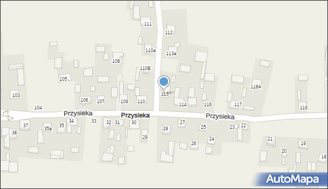 Przysieka, Przysieka, 113, mapa Przysieka