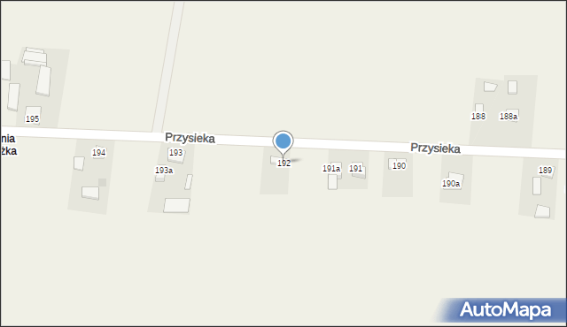 Przysieka, Przysieka, 192, mapa Przysieka