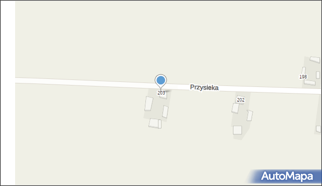 Przysieka, Przysieka, 203, mapa Przysieka