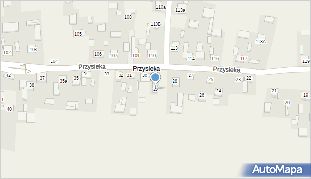 Przysieka, Przysieka, 29, mapa Przysieka