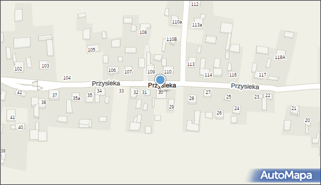 Przysieka, Przysieka, 30, mapa Przysieka