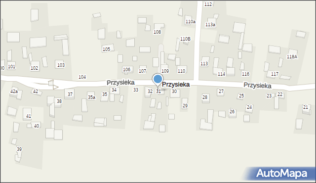 Przysieka, Przysieka, 31, mapa Przysieka