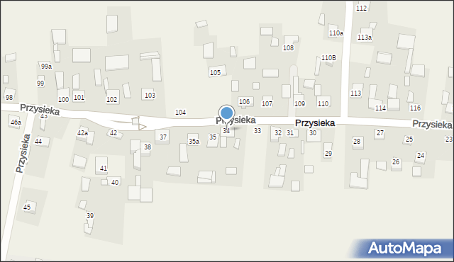 Przysieka, Przysieka, 34, mapa Przysieka