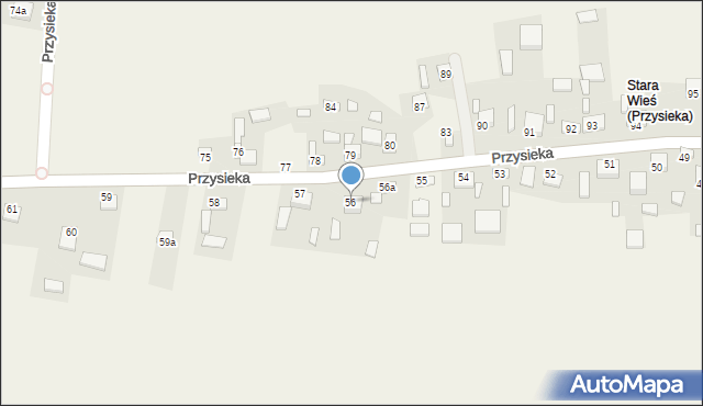 Przysieka, Przysieka, 56, mapa Przysieka