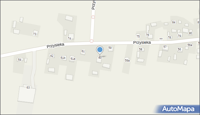 Przysieka, Przysieka, 60, mapa Przysieka