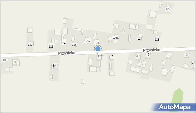 Przysieka, Przysieka, 8, mapa Przysieka