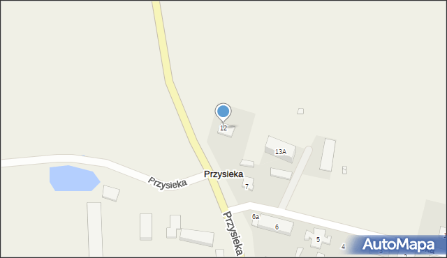 Przysieka, Przysieka, 12, mapa Przysieka