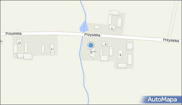 Przysieka, Przysieka, 10, mapa Przysieka