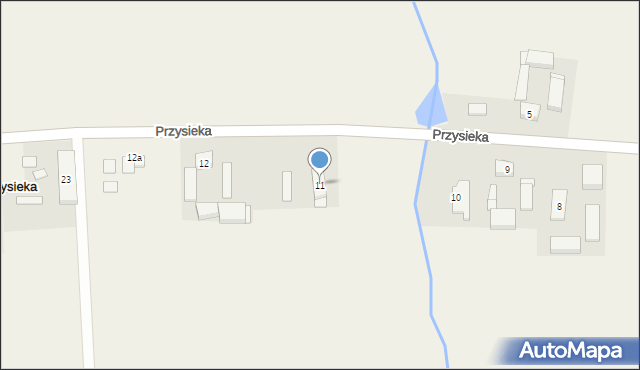 Przysieka, Przysieka, 11, mapa Przysieka