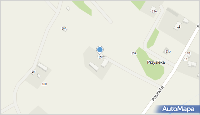 Przysieka, Przysieka, 15, mapa Przysieka