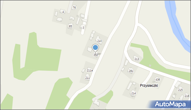 Przysieki, Przysieki, 332, mapa Przysieki