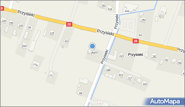 Przysieki, Przysieki, 370, mapa Przysieki