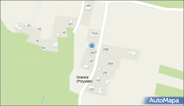 Przysieki, Przysieki, 431, mapa Przysieki