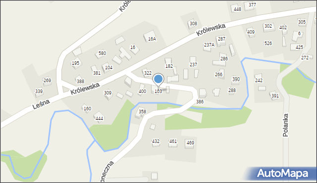 Przysietnica, Przysietnica, 103, mapa Przysietnica