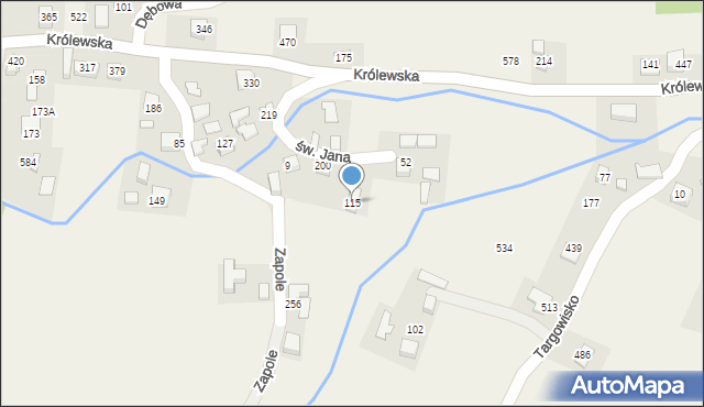 Przysietnica, Przysietnica, 115, mapa Przysietnica