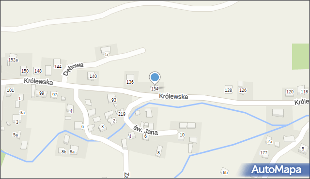 Przysietnica, Przysietnica, 175, mapa Przysietnica