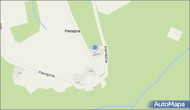 Przysietnica, Przysietnica, 207, mapa Przysietnica