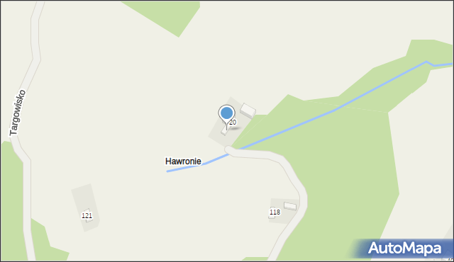 Przysietnica, Przysietnica, 20A, mapa Przysietnica