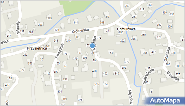 Przysietnica, Przysietnica, 33, mapa Przysietnica