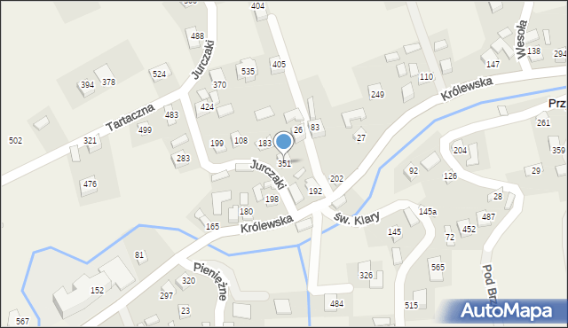 Przysietnica, Przysietnica, 351, mapa Przysietnica