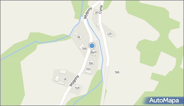 Przysietnica, Przysietnica, 354, mapa Przysietnica