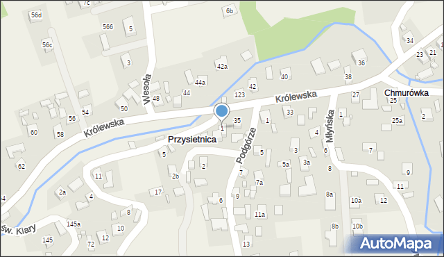 Przysietnica, Przysietnica, 429, mapa Przysietnica