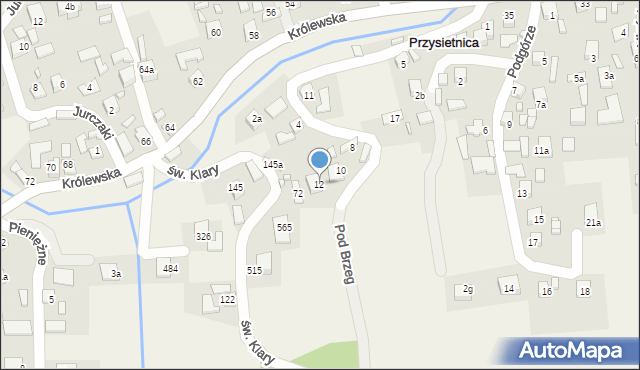 Przysietnica, Przysietnica, 452, mapa Przysietnica