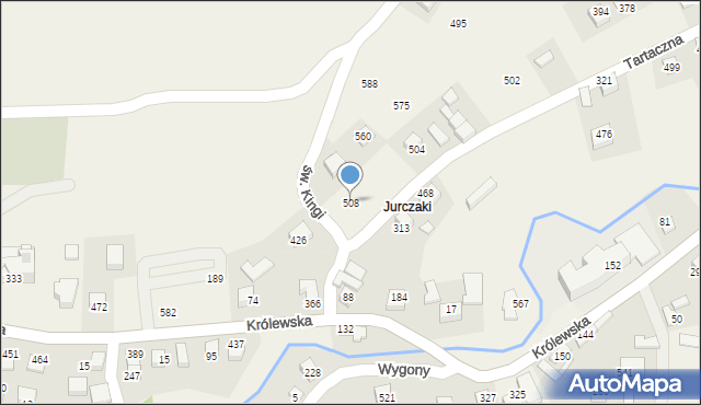 Przysietnica, Przysietnica, 508, mapa Przysietnica