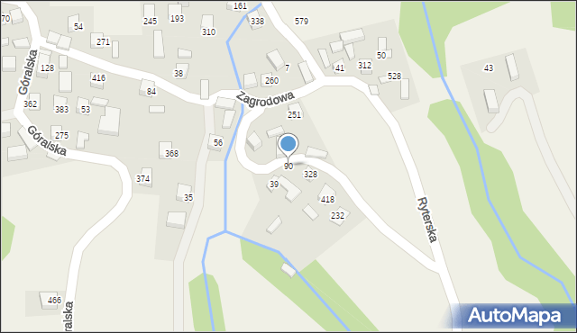 Przysietnica, Przysietnica, 90, mapa Przysietnica