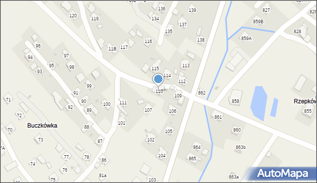 Przysietnica, Przysietnica, 110, mapa Przysietnica