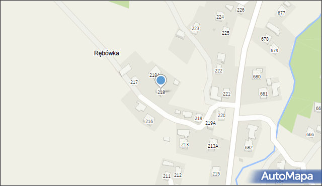 Przysietnica, Przysietnica, 218, mapa Przysietnica