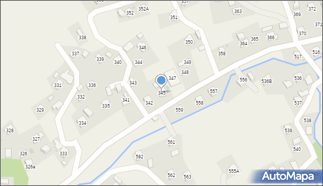 Przysietnica, Przysietnica, 345, mapa Przysietnica