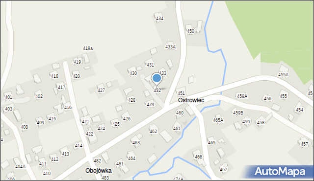 Przysietnica, Przysietnica, 432, mapa Przysietnica