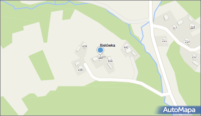 Przysietnica, Przysietnica, 440, mapa Przysietnica