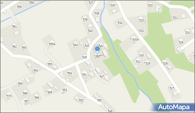 Przysietnica, Przysietnica, 542, mapa Przysietnica