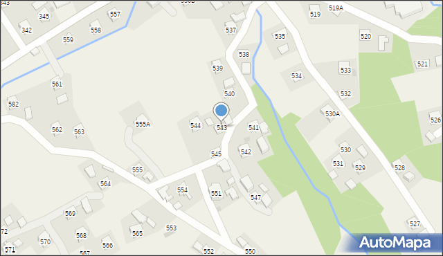 Przysietnica, Przysietnica, 543, mapa Przysietnica