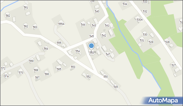 Przysietnica, Przysietnica, 551, mapa Przysietnica