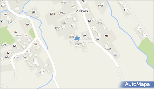 Przysietnica, Przysietnica, 602A, mapa Przysietnica