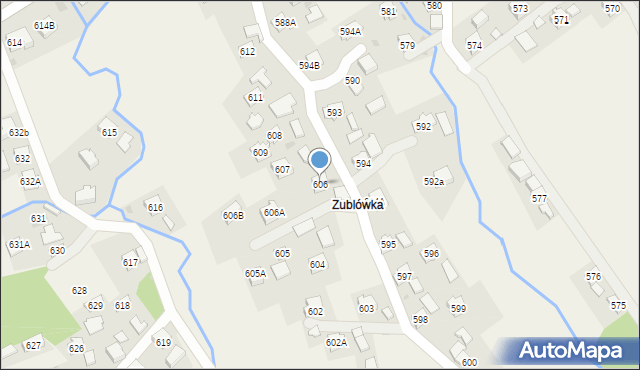 Przysietnica, Przysietnica, 606, mapa Przysietnica