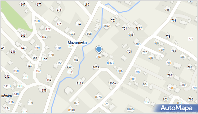 Przysietnica, Przysietnica, 807, mapa Przysietnica