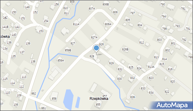 Przysietnica, Przysietnica, 828a, mapa Przysietnica