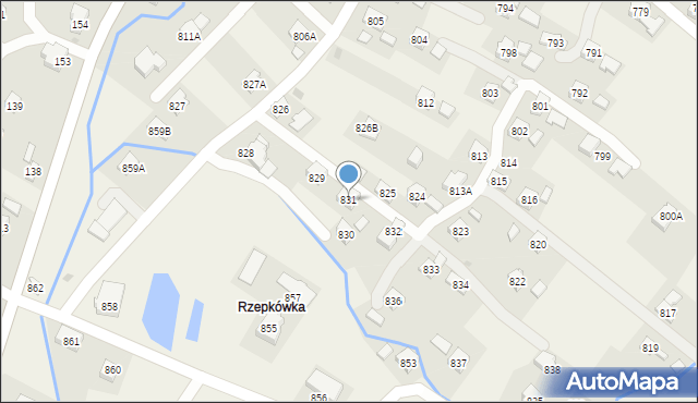 Przysietnica, Przysietnica, 831, mapa Przysietnica