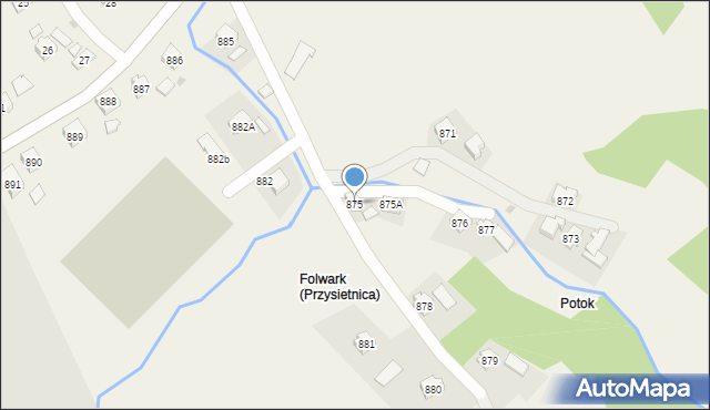 Przysietnica, Przysietnica, 875, mapa Przysietnica