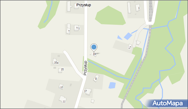 Przysłup, Przysłup, 19, mapa Przysłup