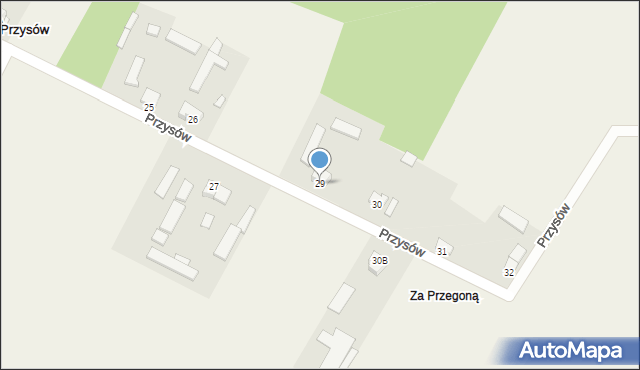 Przysów, Przysów, 29, mapa Przysów