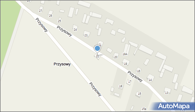 Przysowy, Przysowy, 22, mapa Przysowy