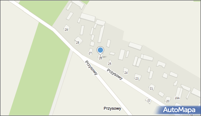 Przysowy, Przysowy, 26, mapa Przysowy