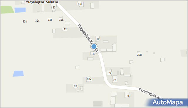 Przystajnia-Kolonia, Przystajnia-Kolonia, 30, mapa Przystajnia-Kolonia